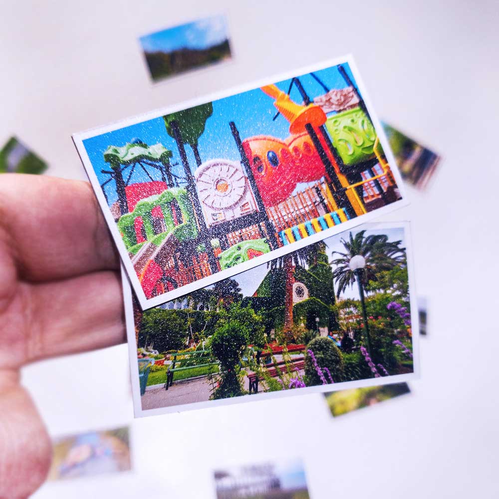 Fotografías magnéticas personalizadas para refrigerador 46x82mm juego infantil e iglesia con naturaleza. regalo hecho a mano 